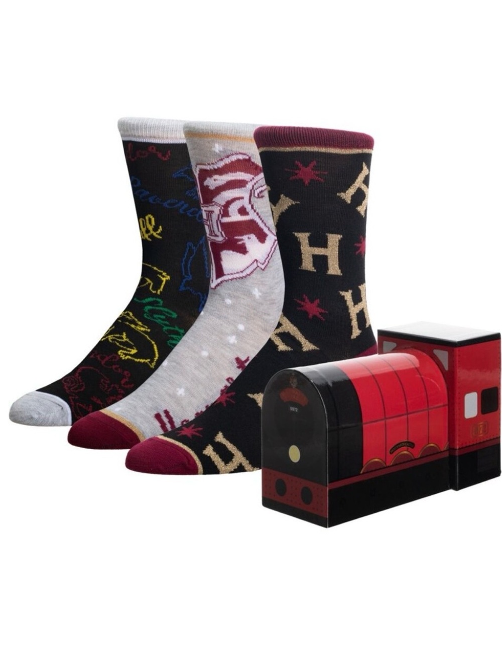 Harry Potter Train Box 3-Pack Crew Socks